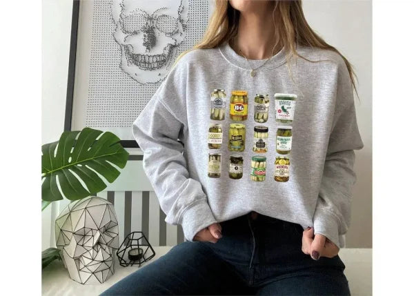 Women’s Sweater with Round Neck – Loose Comfortable Letter Print Top - AP230722015 / 2XL