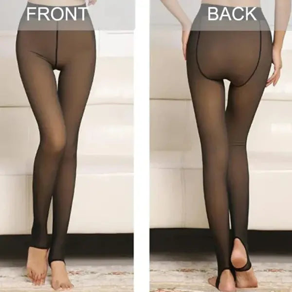 Women’s Thermal Fleece-Lined Leggings – High Waist Thick Plush Winter Tights Plus Size