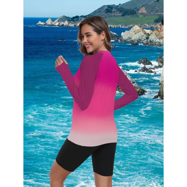 Women’s UPF 50+ Long Sleeve Sun Shirt – Lightweight Quick-Dry UV Protection Rash Guard for Outdoor & Hiking