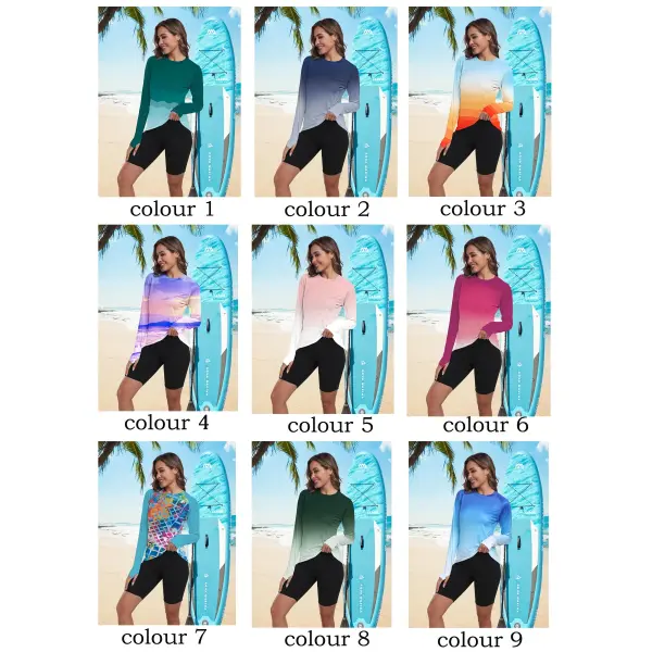 Women’s UPF 50+ Long Sleeve Sun Shirt – Lightweight Quick-Dry UV Protection Rash Guard for Outdoor & Hiking