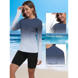 Women’s UPF 50+ Long Sleeve Sun Shirt – Lightweight Quick-Dry UV Protection Rash Guard for Outdoor & Hiking