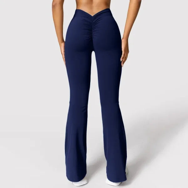 Women’s V-Back High Waist Leggings – Push Up Gym Pants