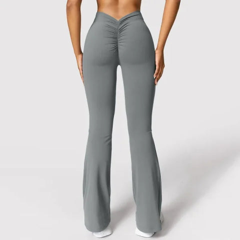 Women’s V-Back High Waist Leggings – Push Up Gym Pants