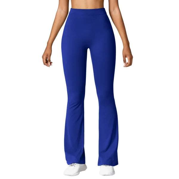Women’s V-Back High Waist Leggings – Push Up Gym Pants - Blue / XXL