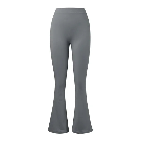 Women’s V-Back High Waist Leggings – Push Up Gym Pants - GRAY / S