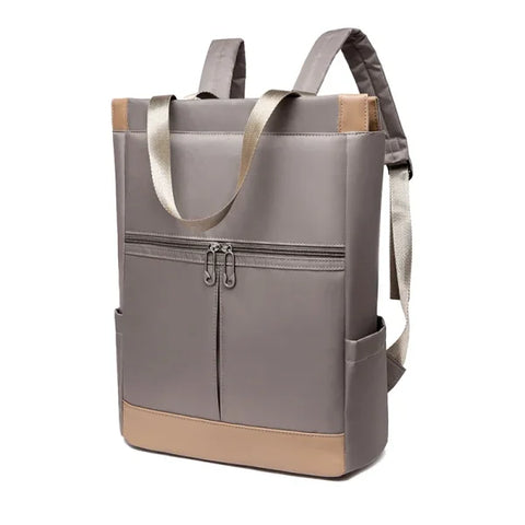 Women’s Waterproof Oxford Backpack - Large Fashion Schoolbag for Teenagers & Travel - GRAY