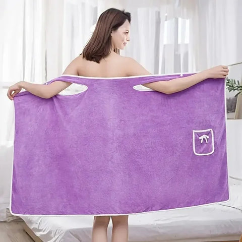 Women's Wearable Bath Towels in Fast-Drying Microfiber Fabric - Himpall