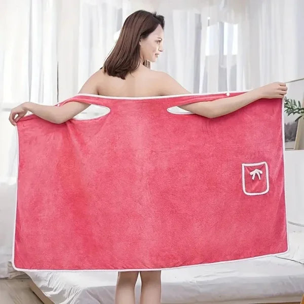 Women's Wearable Bath Towels in Fast-Drying Microfiber Fabric - Himpall