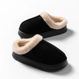 Women’s Winter Slippers Non-Slip Indoor House Shoes Plush Fleece Lined Warm Cotton Slippers with Soft Sole for Home