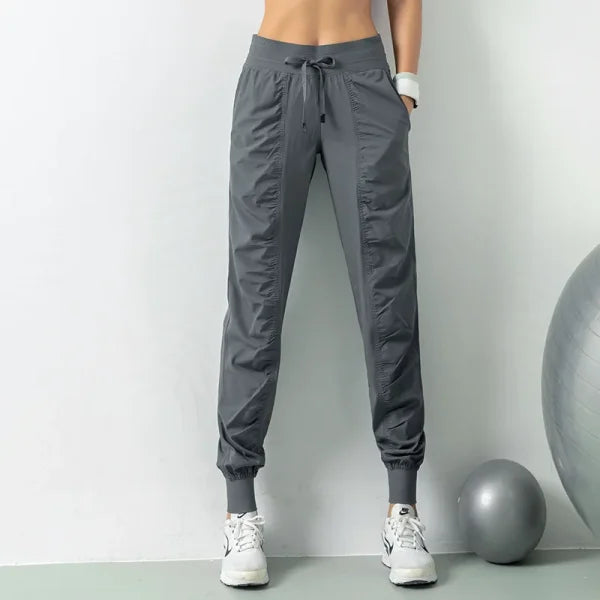 Women's Wrinkle Slimming Fitness Sports Pants - Loose Fit Quick-Drying Running & Harlan Leggings - Himpall
