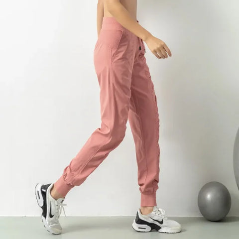 Women's Wrinkle Slimming Fitness Sports Pants - Loose Fit Quick-Drying Running & Harlan Leggings - Himpall