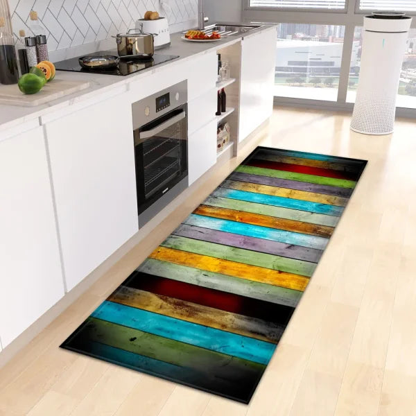 Wood Grain Kitchen Rug - Custom Anti-Slip Doormat for Bedroom & Living Room - SM2914-11 / 40cmx60cm