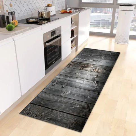 Wood Grain Kitchen Rug - Custom Anti-Slip Doormat for Bedroom & Living Room - SM2914-10 / 40cmx60cm