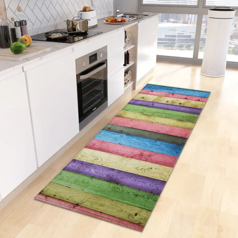 Wood Grain Kitchen Rug - Custom Anti-Slip Doormat for Bedroom & Living Room - SM2914-13 / 40cmx60cm