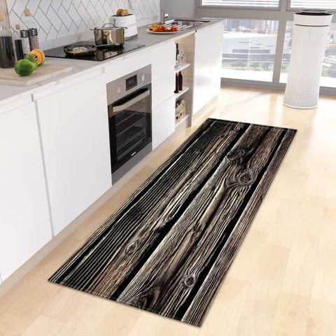 Wood Grain Kitchen Rug - Custom Anti-Slip Doormat for Bedroom & Living Room - SM2914-7 / 40cmx60cm