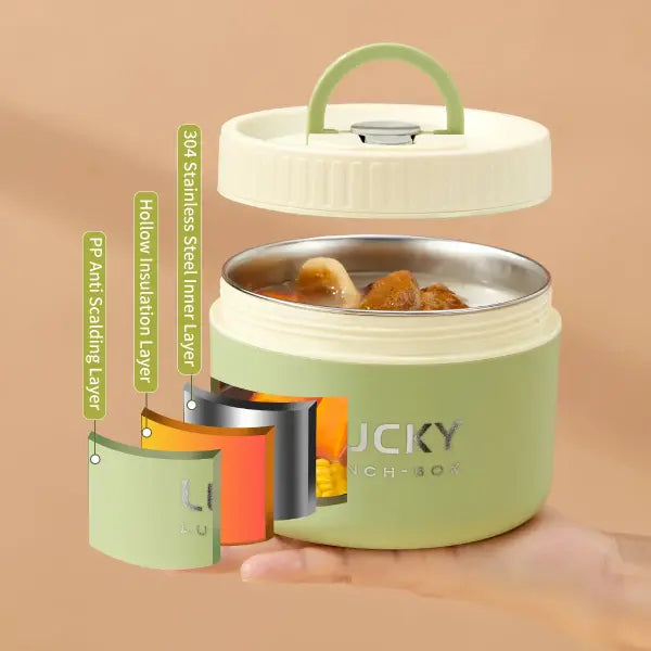 WORTHBUY Portable Sealed Thermal Lunch Box For Kids Stackable Microwave 304 Stainless Steel Bento Box Insulated Food