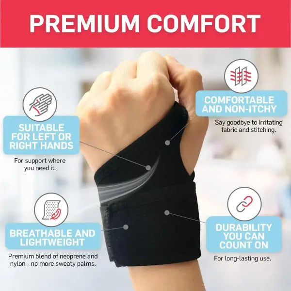 Wrist Brace Wrist Wraps for Carpal Tunnel Wrist Brace Compression Straps Hand Support Adjustable Wrist Support
