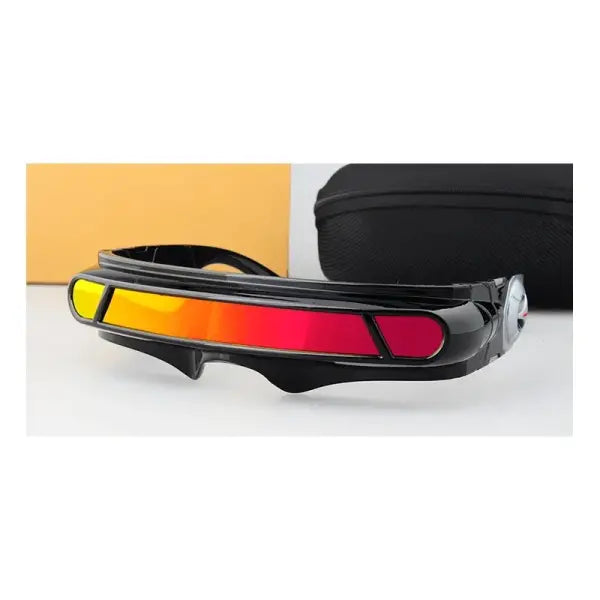 Cyclops cosplay polarized shield designer sunglasses for men and women - Orange / black