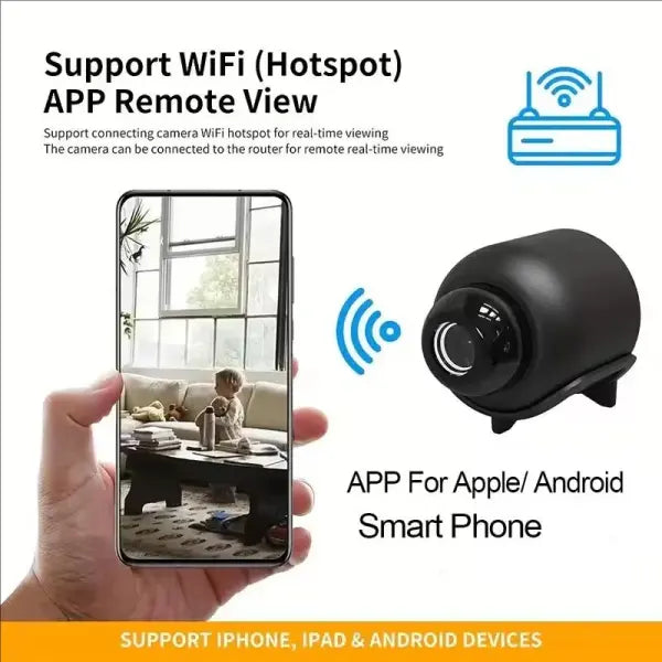 X5 Mini Camera 1080P HD Wifi Wireless Night Vision Motion Detection Video Camera Home Security Camcorder Audio Video