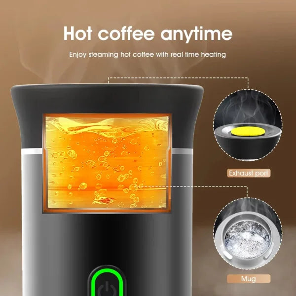 Xiaomi MIJIA Wireless Portable Espresso Coffee Maker – 3-in-1 Capsule & Powder Machine for Car, Home & Camping - Himpall