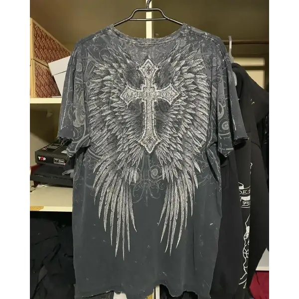 Y2K Affliction Style Long Sleeve T-Shirt - Gothic Graphic Oversized Streetwear for Men & Women - 11 / XXL