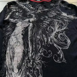 Y2K Affliction Style Long Sleeve T-Shirt - Gothic Graphic Oversized Streetwear for Men & Women