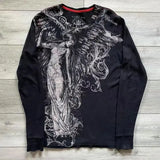 Y2K Affliction Style Long Sleeve T-Shirt - Gothic Graphic Oversized Streetwear for Men & Women - 1 / S