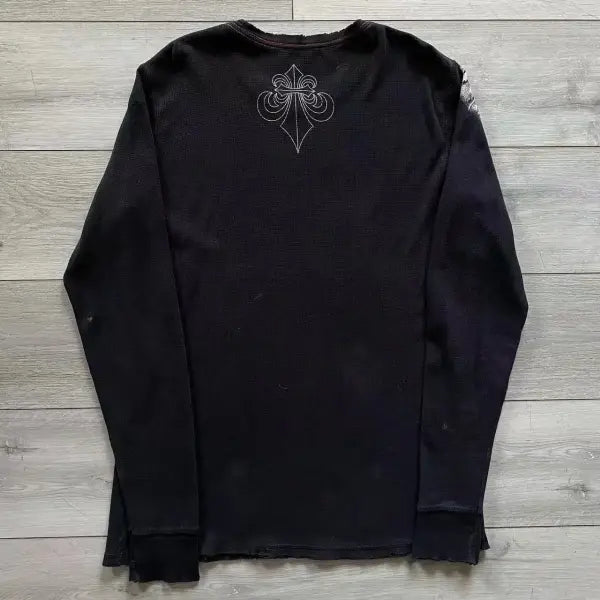 Y2K Affliction Style Long Sleeve T-Shirt - Gothic Graphic Oversized Streetwear for Men & Women