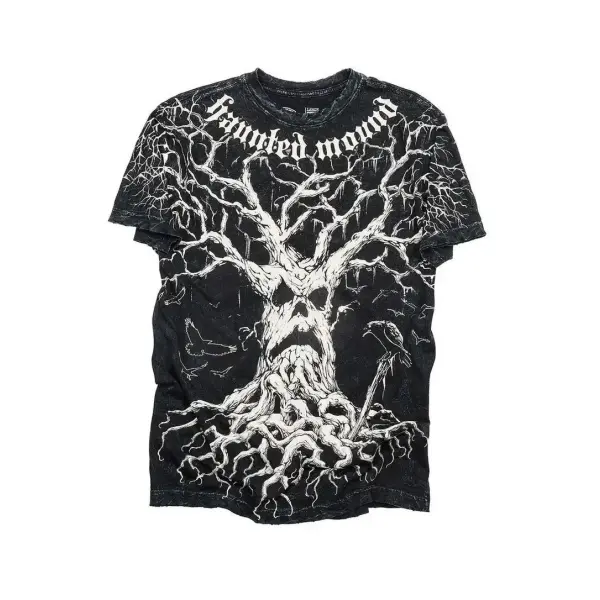 Y2K Affliction Style Oversized T-Shirt - Vintage Punk Hip Hop Graphic Print Cotton Top Women - affliction-6 / XXXL