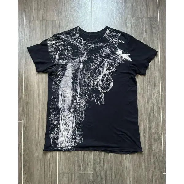 Women Gothic Y2K American Skull Pattern Long Sleeved T Shirt - OOTD-5 / XL