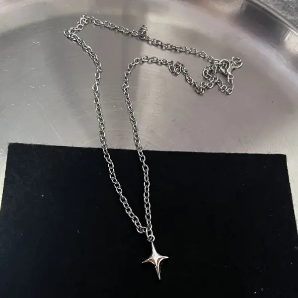 Y2K Flail Fire Heart Teeth Pendant Necklace for Women Men Charm Necklace Grunge Punk Fashion Jewelry - 6