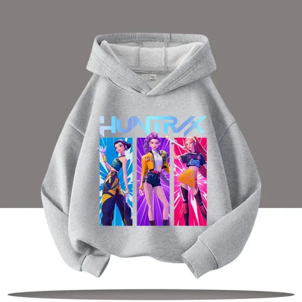 Y2K K-Pop Demon Hunters Hoodie – Teen Girls & Boys Autumn Casual Long Sleeve Hoody - 4 / 110