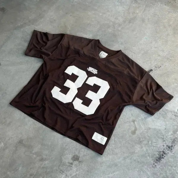 Y2K Retro Jersey Quick Dry Breathable Mesh T Shirt Men Women Street College Sports Wear Oversized Unisex Football