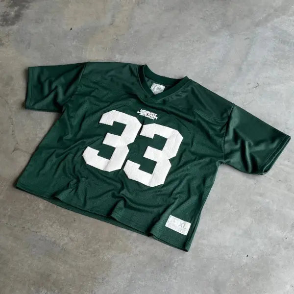 Y2K Retro Mesh Sports Jersey - Quick-Dry Breathable Football Training Tee & Unisex Streetwear - GREEN 33 / XS-S