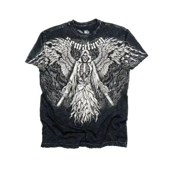 Y2K Retro Punk Hip Hop Printed T-shirt Oversized Type Fashion Top - DTKET39X3JS1 / 6XL