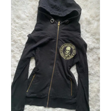 Women’s Y2K Skull Embroidered Zip Hoodie – Harajuku Gothic Slim Fit Graphic Hooded Jacket