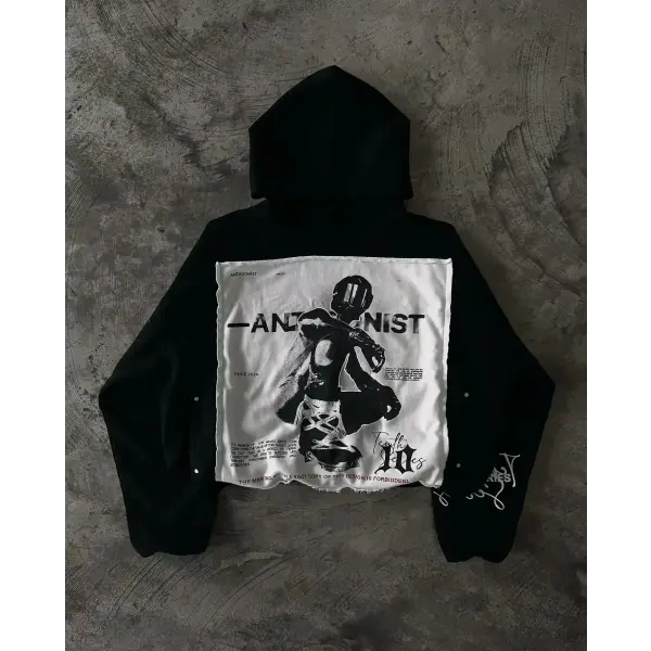 Women’s Y2K Skull Embroidered Zip Hoodie – Harajuku Gothic Slim Fit Graphic Hooded Jacket - 3 / M