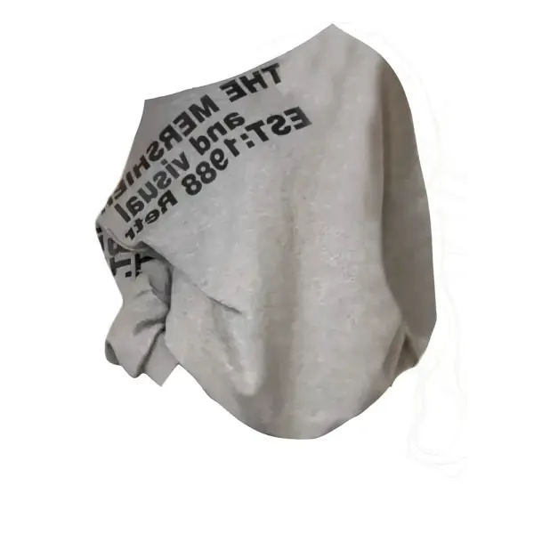 Women’s Y2K Oversized Long Sleeve T-Shirt - Sexy Print Streetwear Top & Korean Fashion Tee - Gray Regular / M