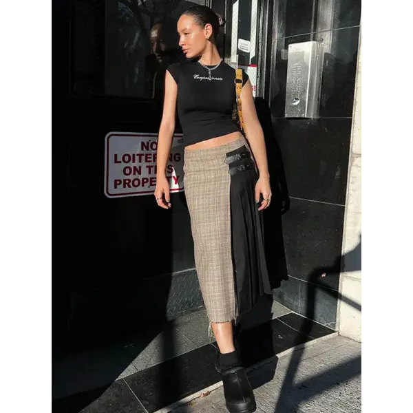 Y2k Streetwear Crop Tops Letter Print Black Tees Short Sleeve Graphics T Shirt Womens 2023