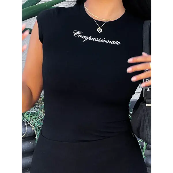 Y2k Streetwear Crop Tops Letter Print Black Tees Short Sleeve Graphics T Shirt Womens 2023