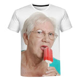 Popsicle 3d print fashion senior women knit fabric type t-shirt - YP014 / M