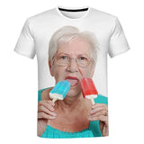 Popsicle 3d print fashion senior women knit fabric type t-shirt - YP015 / M