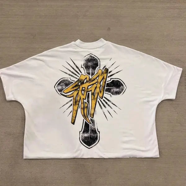 Y2K Vintage Clothing Retro Classic Graphic Printed Loose Short Sleeve Harajuku Gothic Casual Oversized Cotton T Shirt