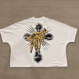 Y2K Vintage Clothing Retro Classic Graphic Printed Loose Short Sleeve Harajuku Gothic Casual Oversized Cotton T Shirt