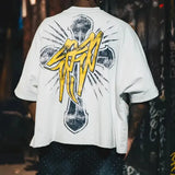Y2K Vintage Clothing Retro Classic Graphic Printed Loose Short Sleeve Harajuku Gothic Casual Oversized Cotton T Shirt