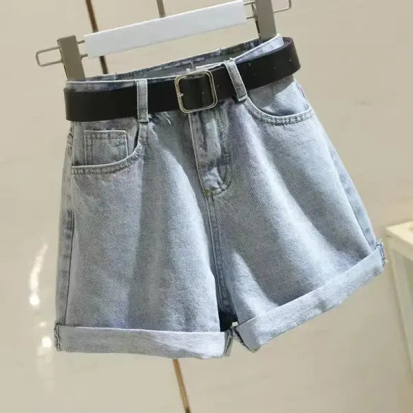 Y2K Wing Rivet Denim Shorts Low Waist Gothic Sexy Mini Skirt - 3 / M