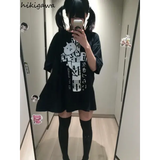 Y2K Women Clothing Cotton Cartoon Print Oversized T Shirt
