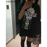 Y2K Women Clothing Cotton Cartoon Print Oversized T Shirt
