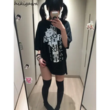 Y2K Women Clothing Cotton Cartoon Print Oversized T Shirt