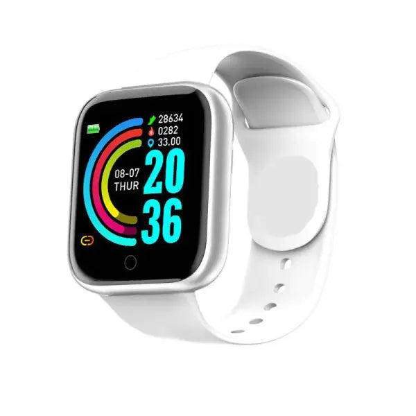 Y68 Smart Watch Men Women Heart Rate Oxygen Blood Pressure Monitoring Multi-Function Sleep Monitoring Smartwatch